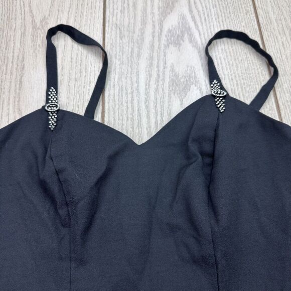 De Laru Little Black Dress Size 9/10 Vintage Cocktail Party NYE‎ Beaded - Picture 2 of 9